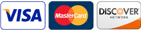 payment methods: visa, mastercard, and discover